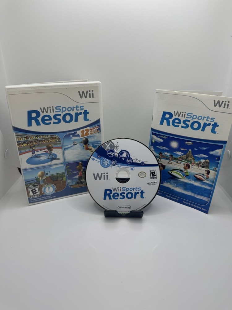 Wii Sports Resort (Nintendo Wii, 2009) W Manual Tested Cleaned