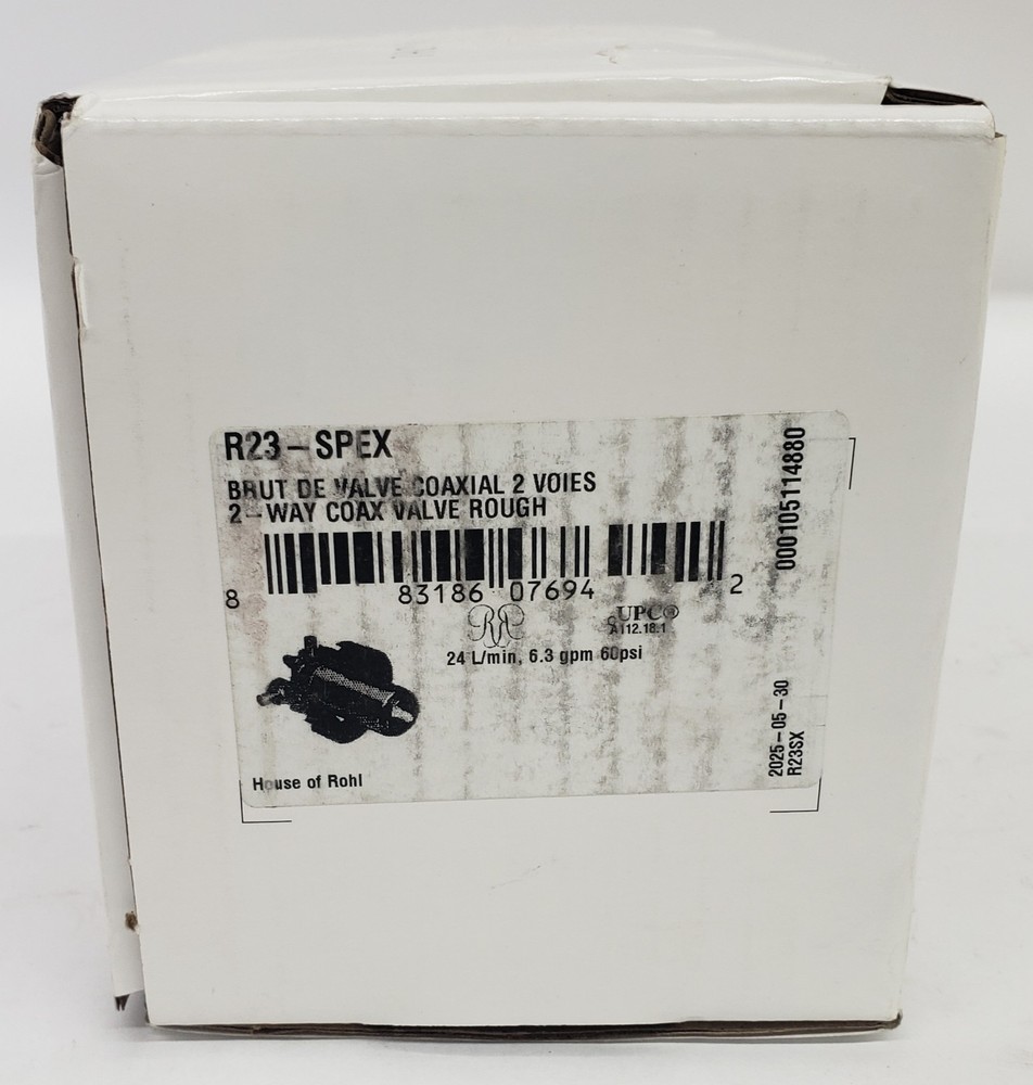 House Of Rohl 2-Way Coax Rough-In Shower Valve R23-SPEX Open Box 4B3