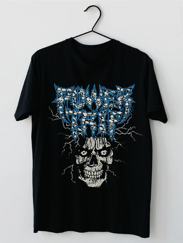 NEW Power Trip Band Short Sleeve Cotton Black All Size T-Shirt