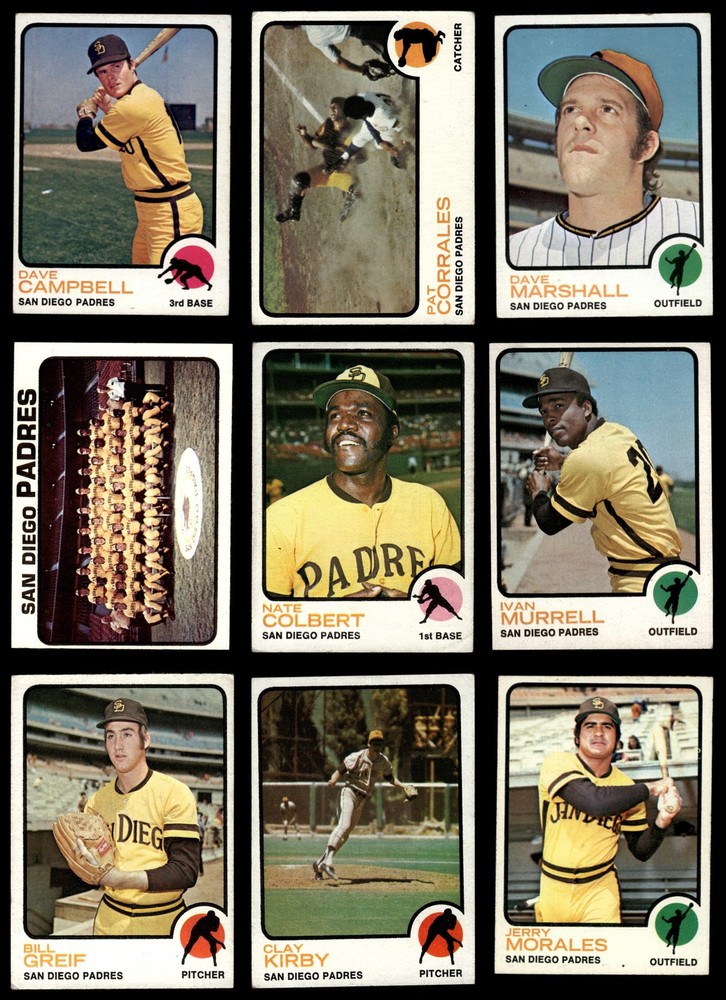 1973 Topps San Diego Padres Team Set 3 - VG 7133052