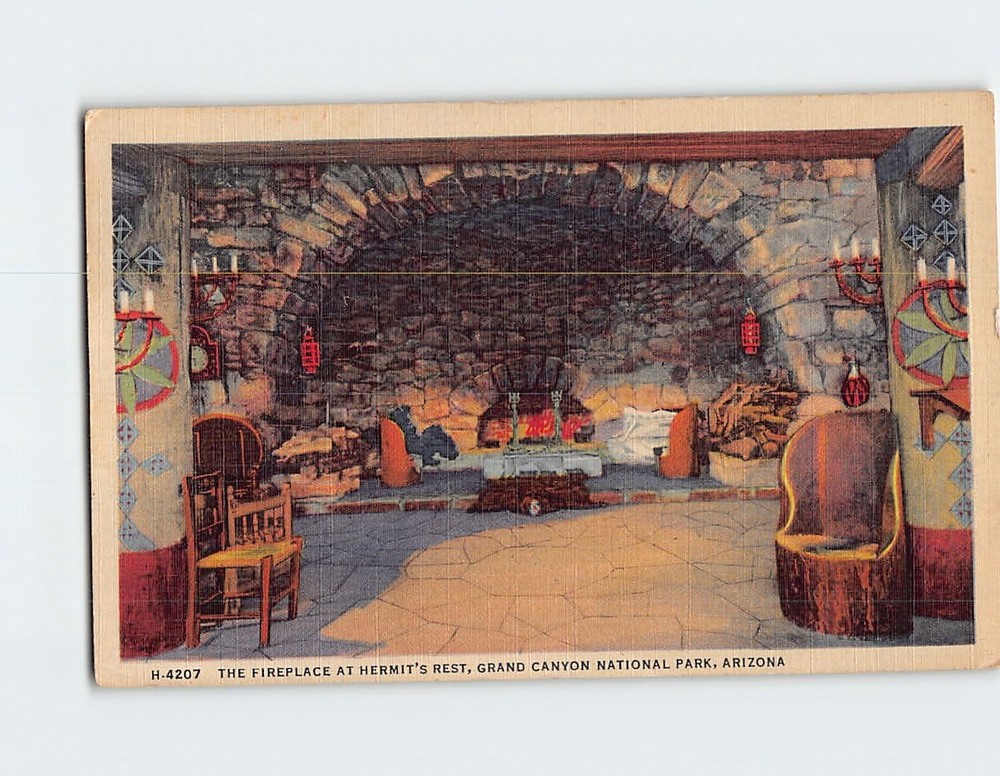Postcard The Fireplace Hermit's Rest Grand Canyon National Park Arizona USA