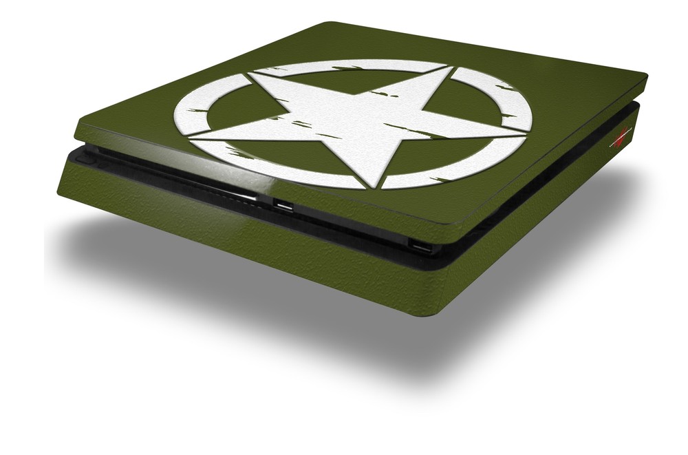 Skin for PS4 Slim Distressed Army Star Playstation 4 Console
