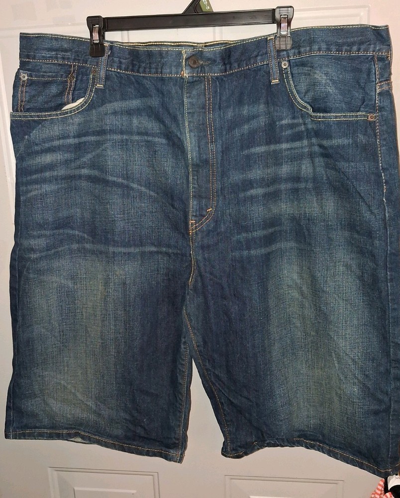 Levis 569 Denim Shorts Mens 44 Blue Loose Fit Jean Shorts Casual Y2K Skate