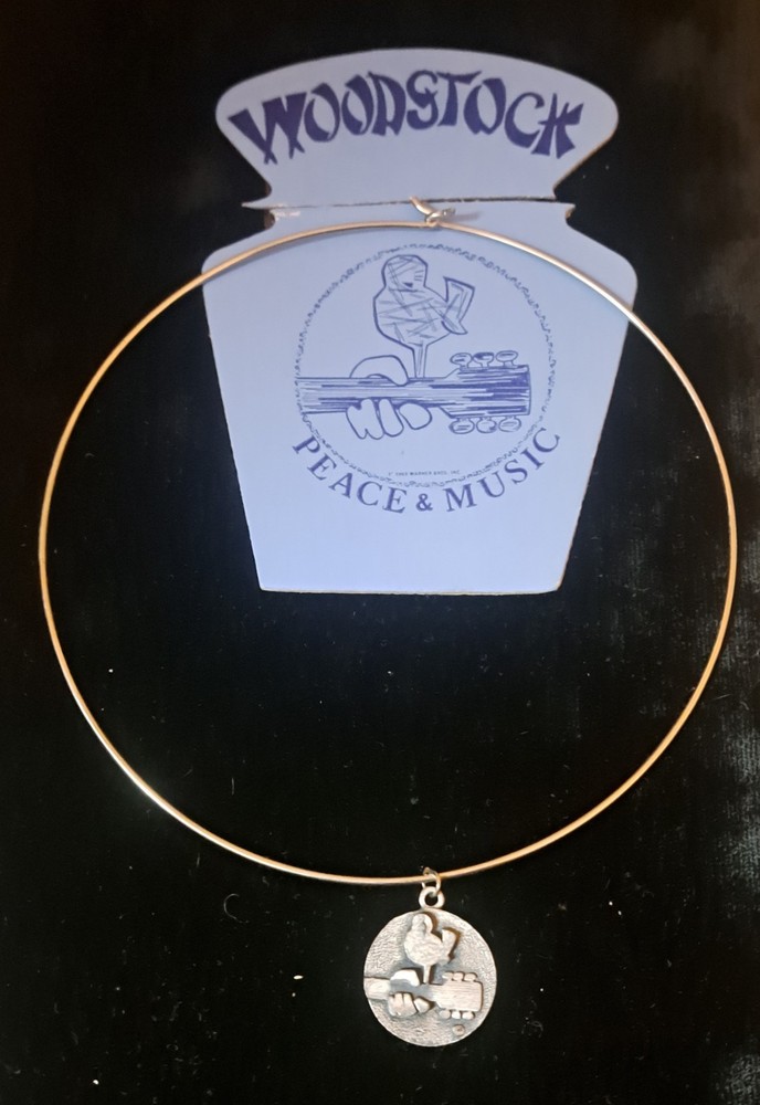 1969 Warner Brothers WOODSTOCK Original Peace & Music Love Jewelry Necklace