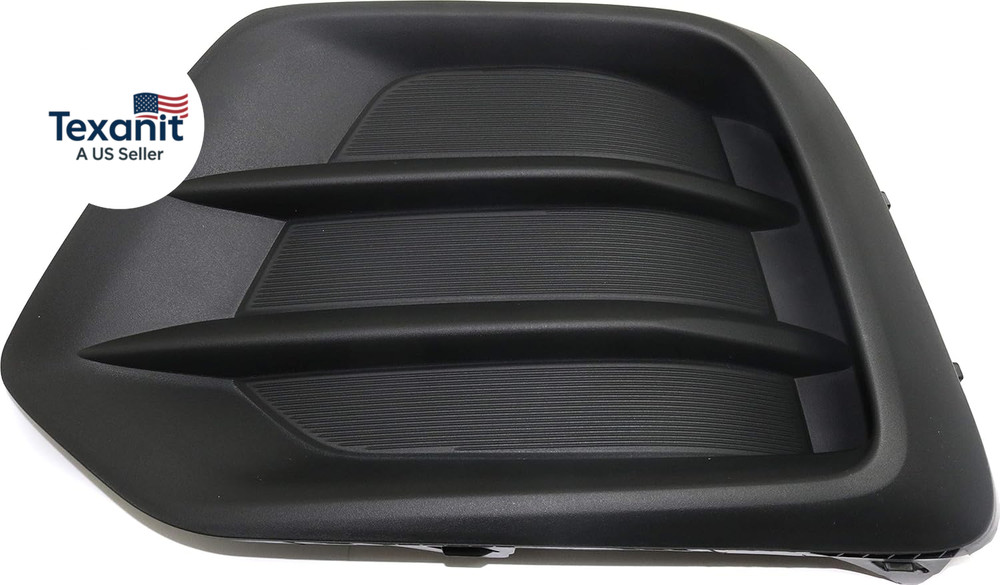 Fog Light Cover Compatible with 2017-2022 Chevrolet Trax Textured Black Outer Gr