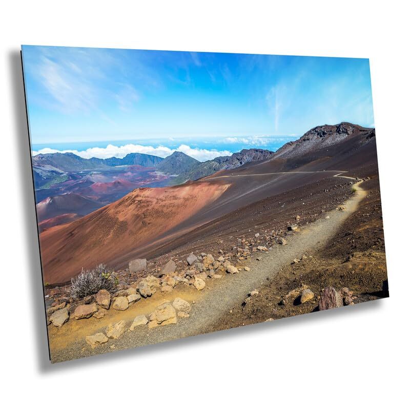 Haleakala Volcano Maui Landscape Metal Wall Art Canvas Print
