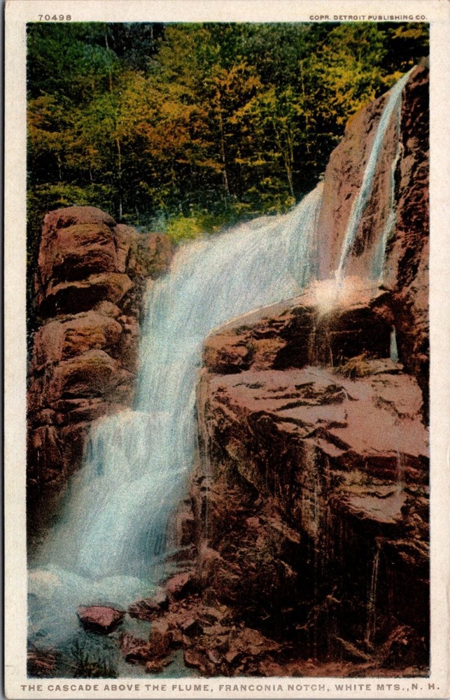 Franconia Notch White Mountains NH The Cascade Above The Flume PHOSTAT Postcard