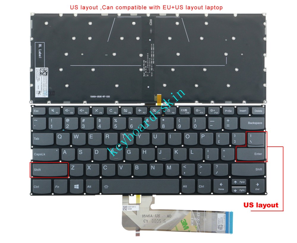 Nuevo para Lenovo Yoga 530-14ARR Yoga 530-14IKB teclado retroiluminado de EE. UU.