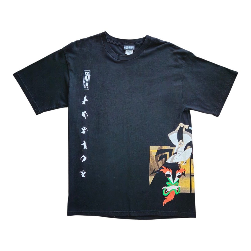 Vintage Samurai Jack Cartoon Network Wraparound T Shirt 2001 Size XL