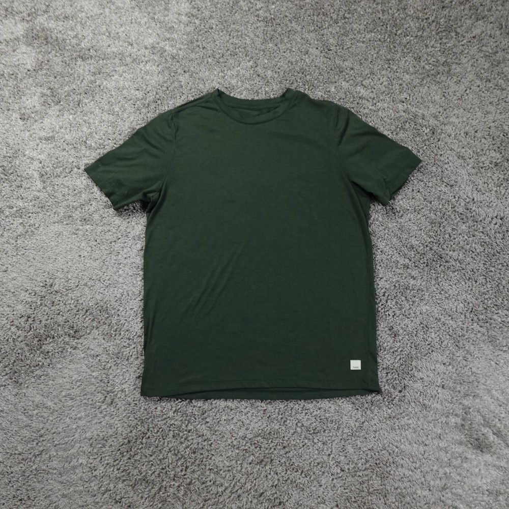 Vuori Shirt Mens Small Green Short Sleeve Strato Tech Performance Gym Running