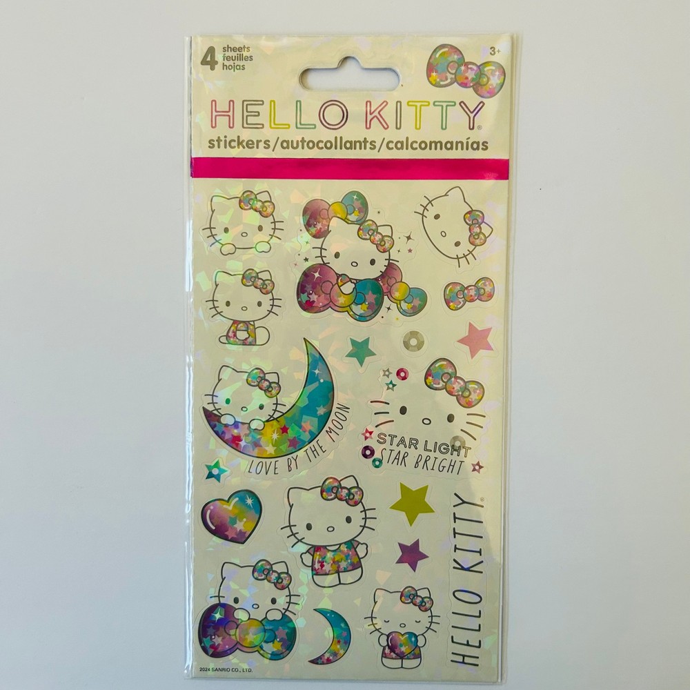 HELLO KITTY Stickers from Sandylion | Holographic 1pk  with 4 sheets