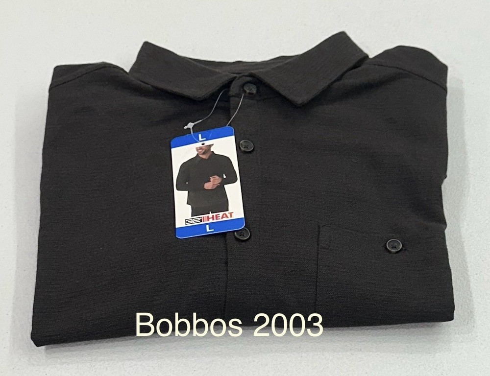 32 Degrees Heat Men's Stretch Fabric Long Sleeve Button-Up Shirt, Brown, Size L