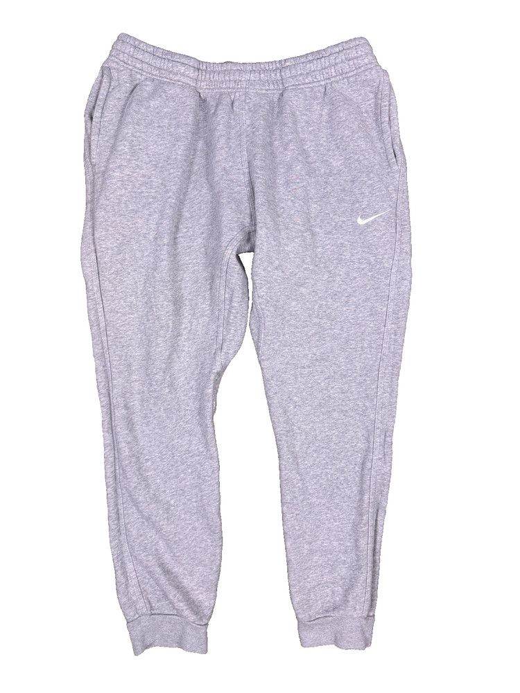 Nike Club Fleece Jogger Pants Mens Large Gray Tapered Leg Pull-On 826431-063