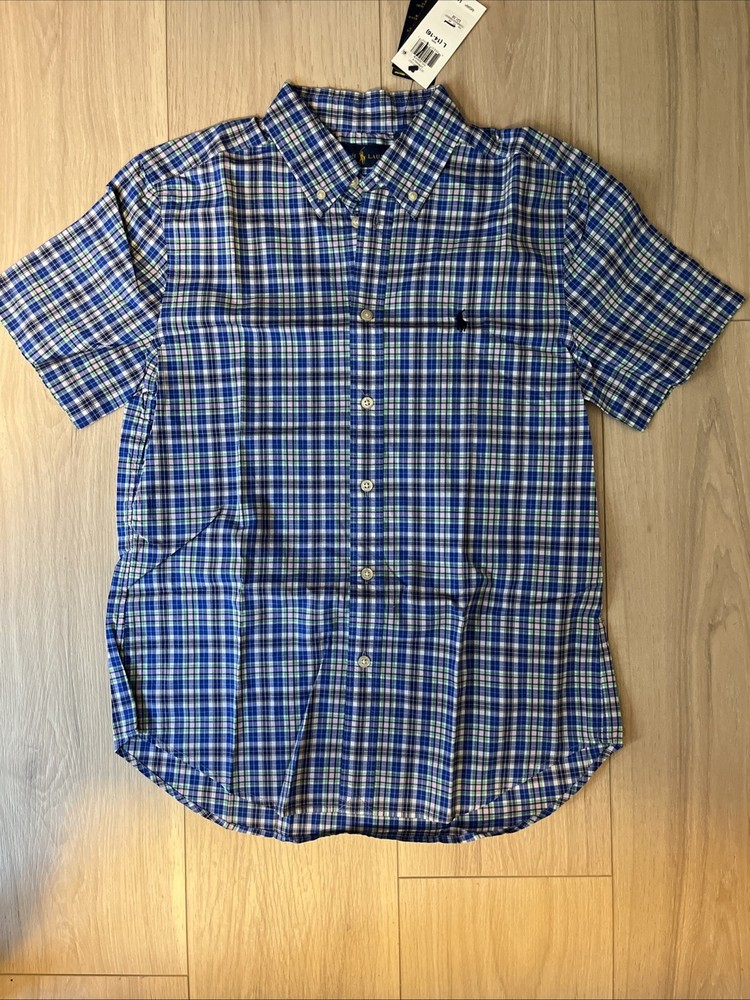 Ralph Lauren Boys Large (14-16) Short Sleeve Collared Shirt
