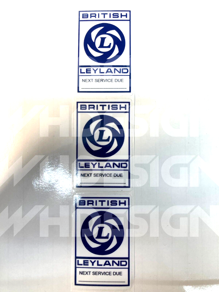 British Leyland vintage service decals for classic car restoration