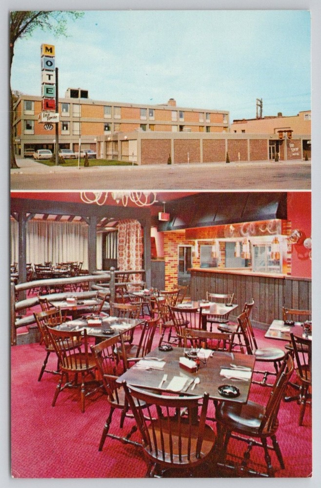 Inn Towne Motel Mankato Minnesota Vintage Chrome Postcard Restaurant Lounge