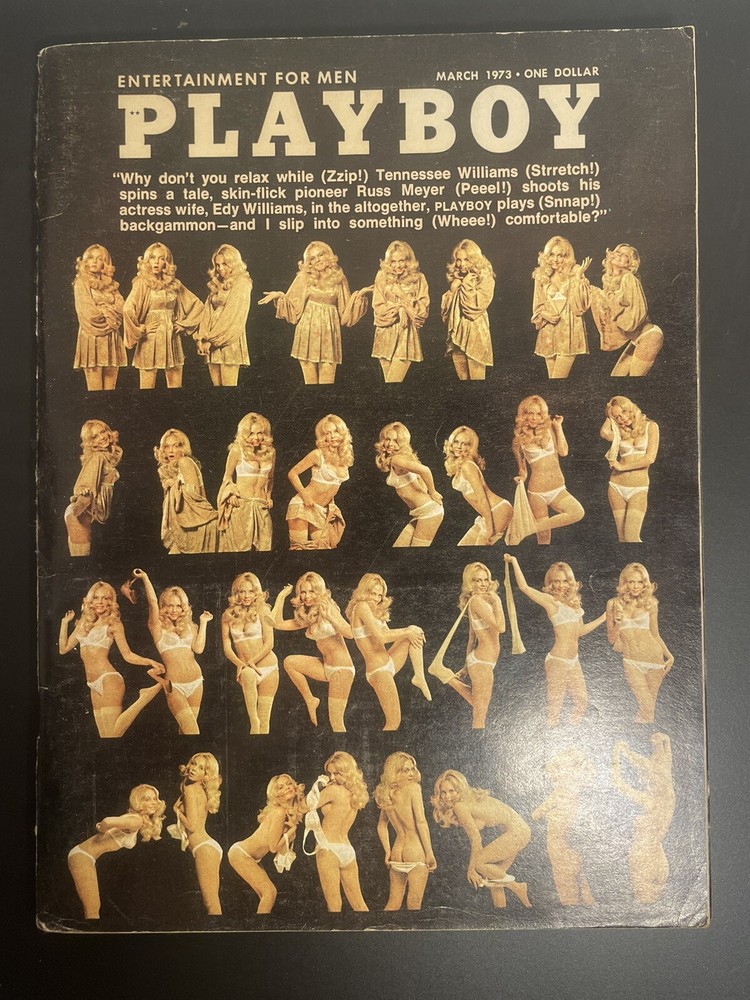 Playboy March 1973 Magazine Bonny Large Centerfold Tennesse Williams