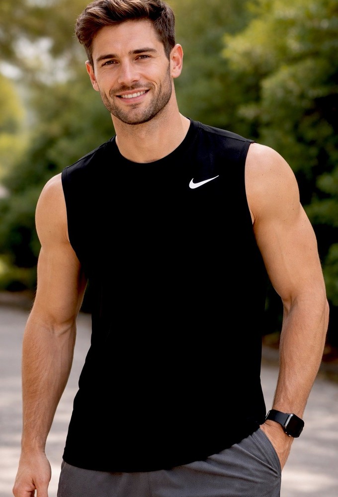 Nike Dri-FIT Men’s Sleeveless Training /Workout /Gym Shirt Black Size Small NWT