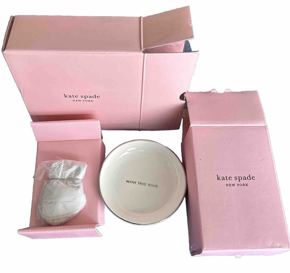 Kate Spade Lenox Wedding Lane Ring Dish & Heart Bottle Opener- Both NEW IN BOX