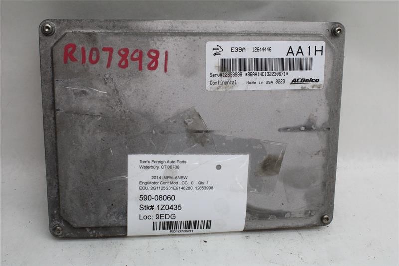 Used Engine Control Module (ECM) fits: 2014 Chevrolet Impala Electronic Control