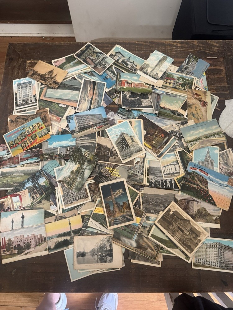 Postcard Lot 500+ Mixed Eras Towns Linen, RPPC, Trains, Boats, Cities EUC