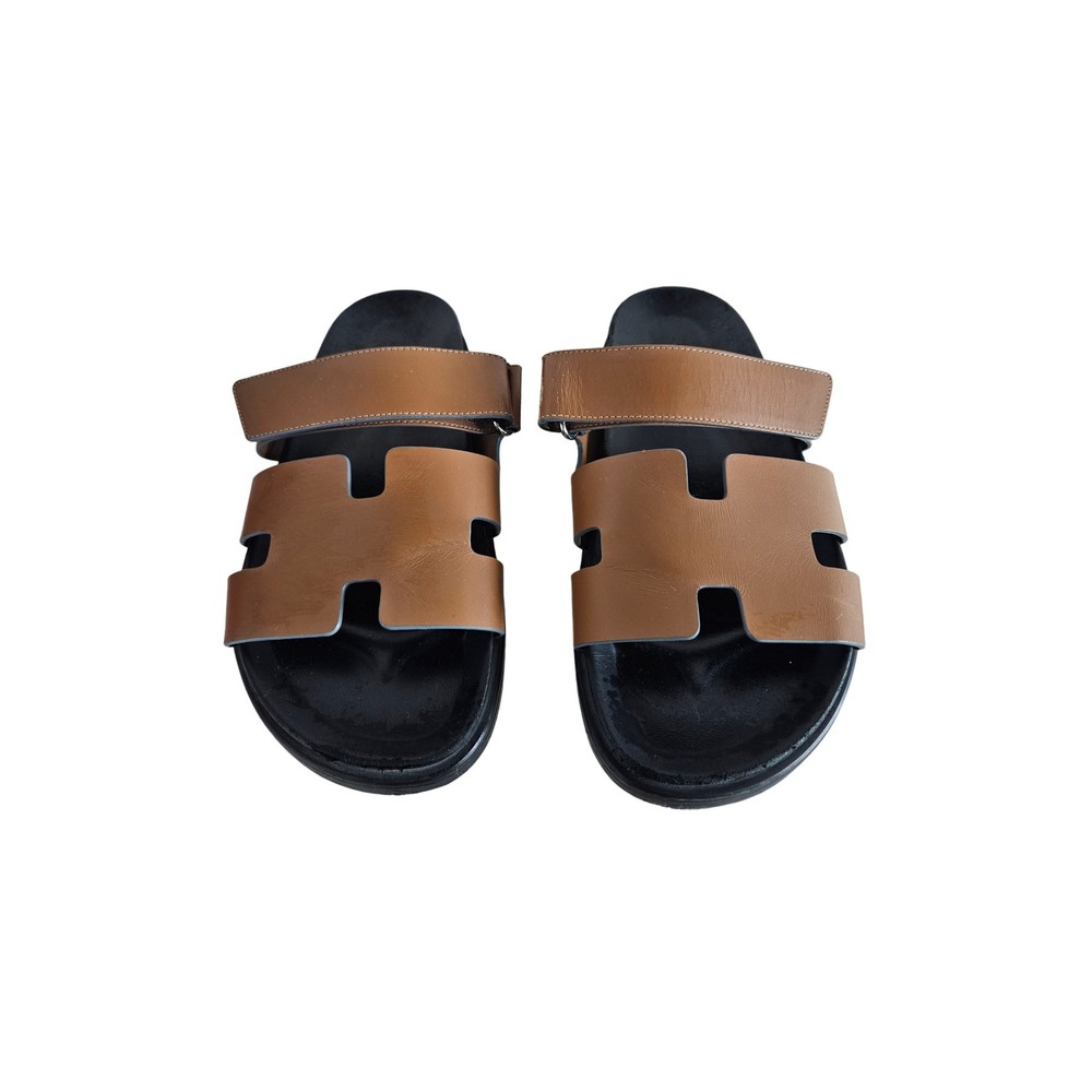 Hermès Brown Chypre Woman Sandals, size 41.5