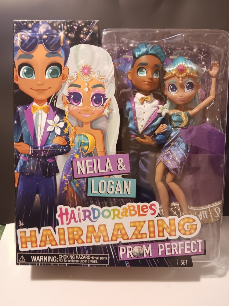 NEILA & LOGAN Hairdorables Hairmazing Prom Perfect 2 Doll Set + Accessories NIB