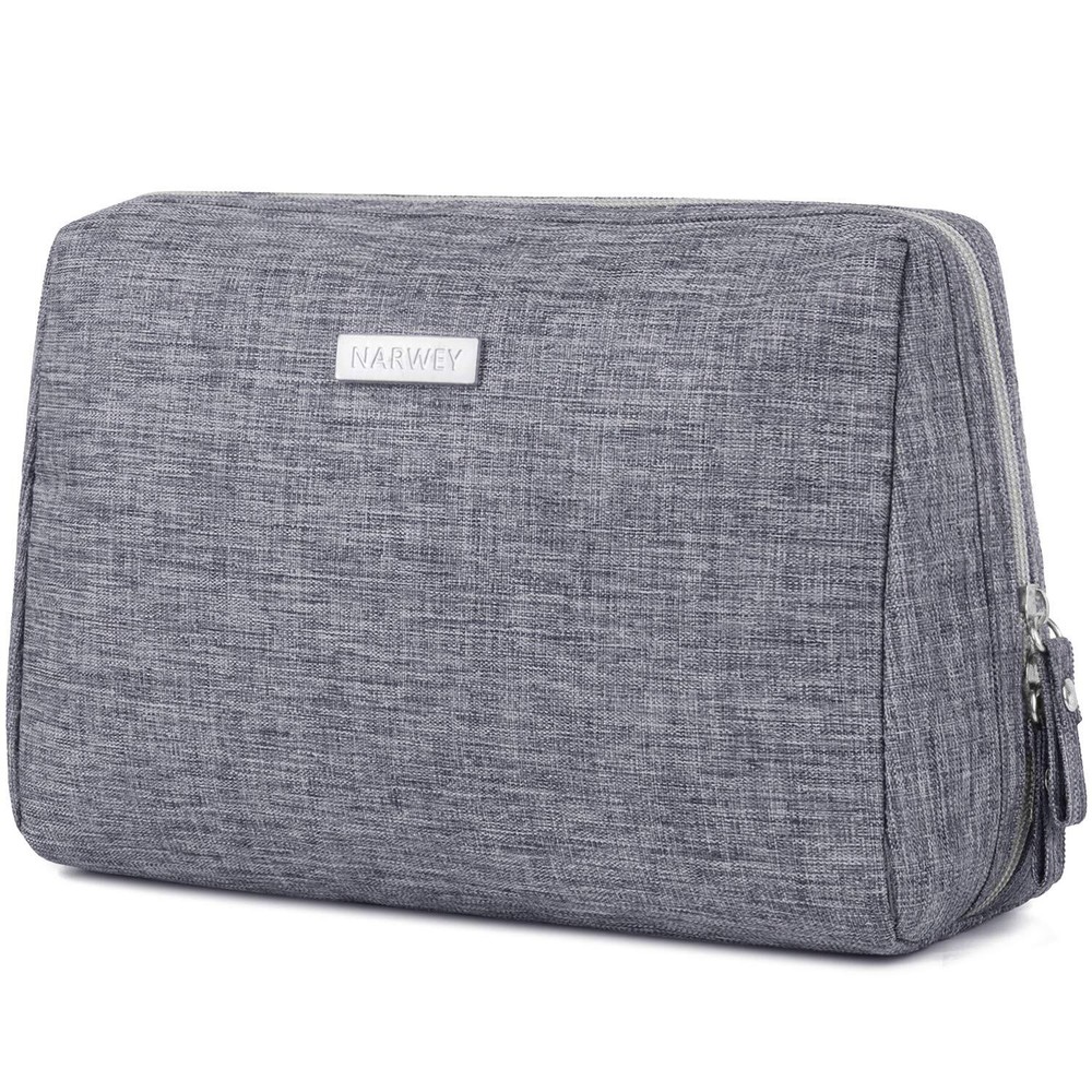 Travel Makeup Bag Organizer with Compartments for Cosmetics & Toiletries