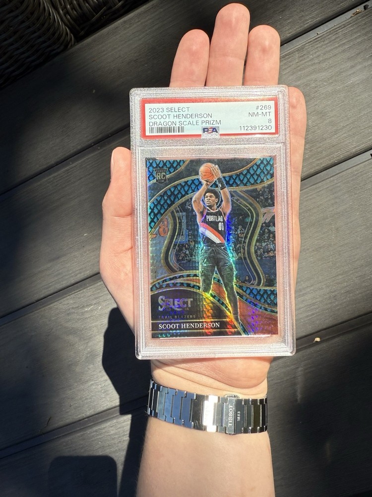 2023-24 Scoot Henderson Select Courtside Dragon Scale /8 SSP Graded PSA 8