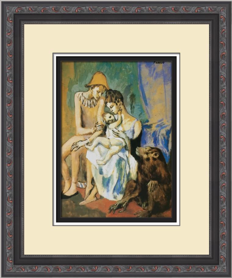 Pablo Picasso The Acrobat's Family with Monkey Custom Framed Print