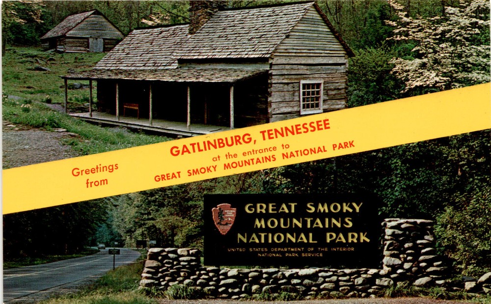 GATLINBURG, TENNESSEE, GREAT SMOKY MOUNTAINS NATIONAL PARK, Postcard