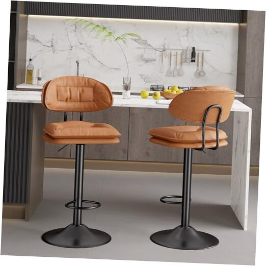 Premium Soft Cushioned Bar Stools Set of 2 – Ergonomic Double-Layer Comfort Design