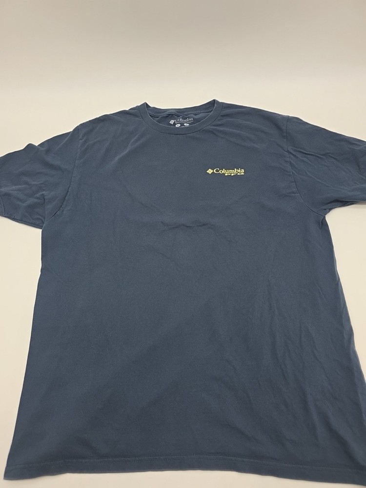 Columbia PFG T-shirt Men Large Blue Cotton Tee.#46530