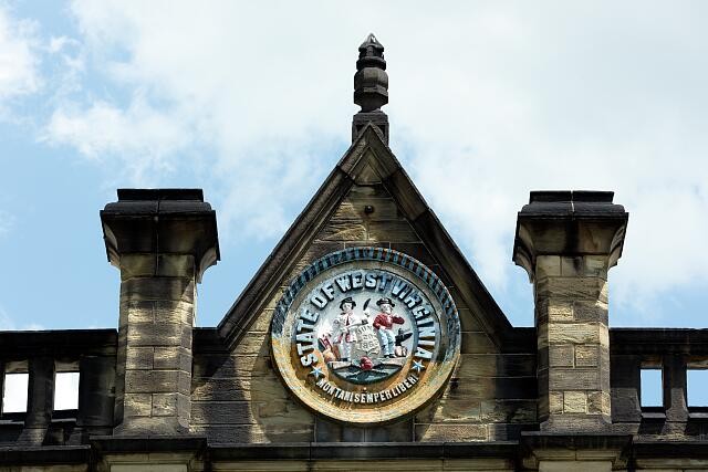 Moundsville West Virginia State Penitentiary Emblem 2015 Gothic Prison Entrance