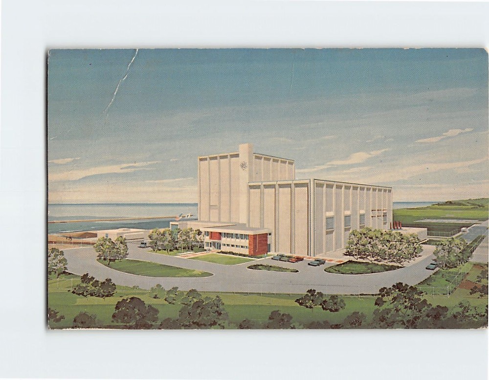 Postcard Pilgrim Station Plymouth Massachusetts USA