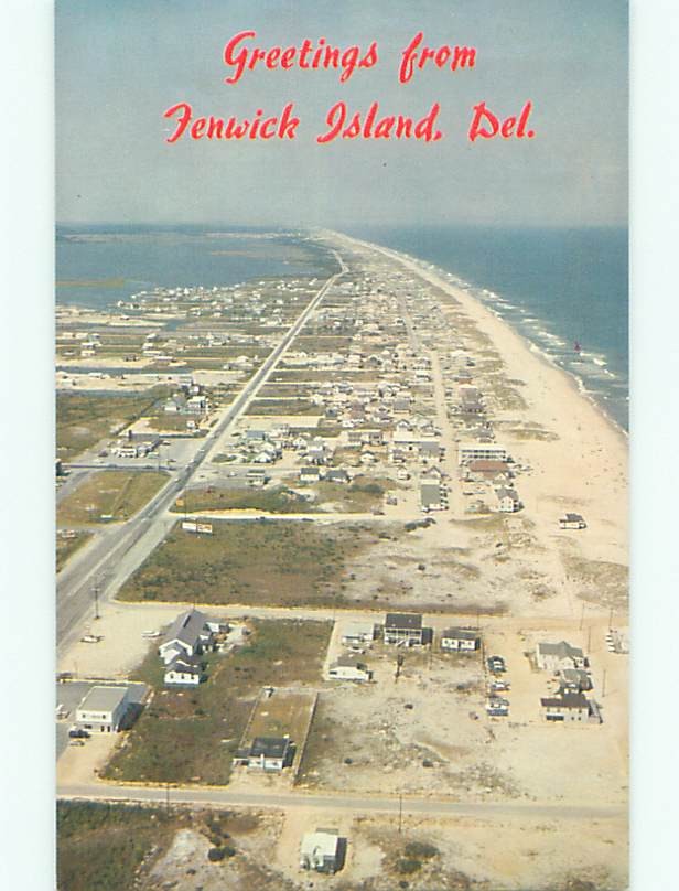 Unused Pre-1980 AERIAL VIEW OF TOWN Fenwick Island Delaware DE n2882@