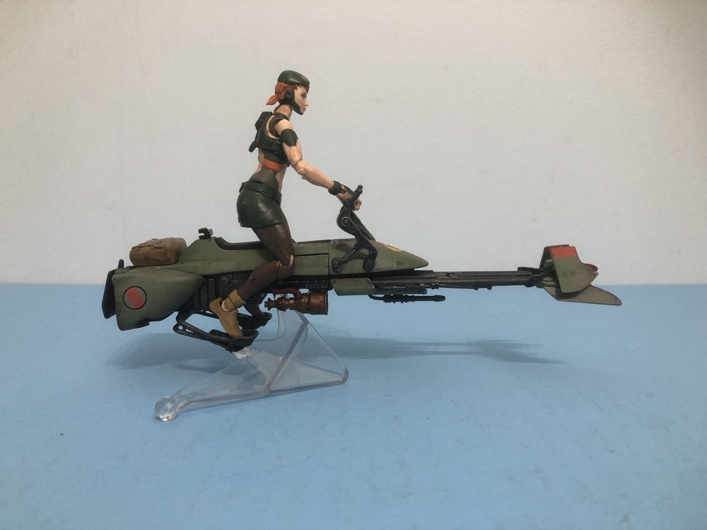 Acid Rain JoyToy Gi Joe Star Wars 1:18 Speeder Bike Custom- Green-image