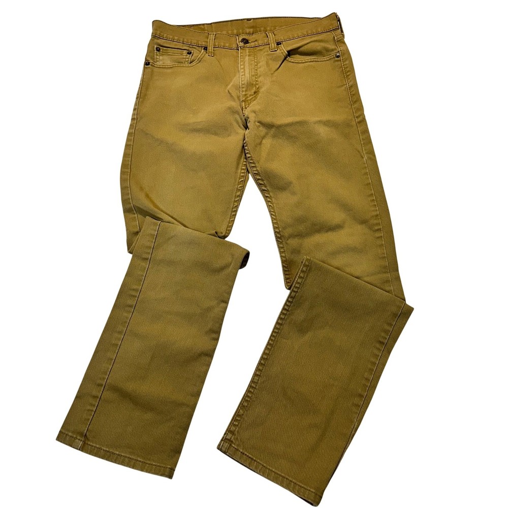 Levi's 511 Slim Fit Pants Mens 33x31 Brown Khaki Cotton Stretch Casual Chino