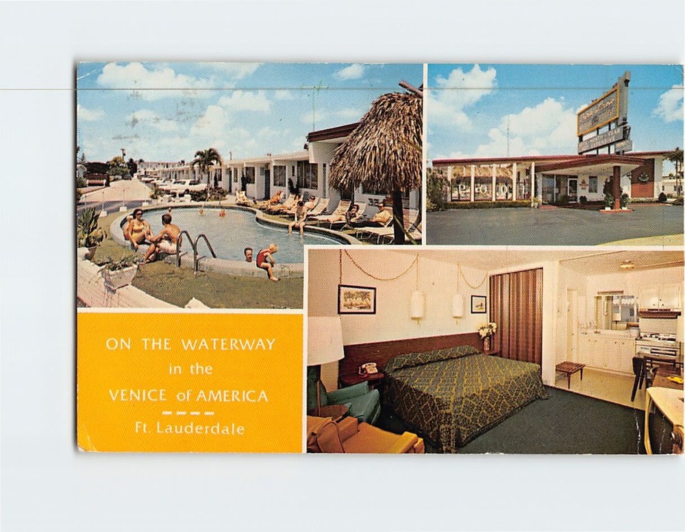 Postcard Park Lane Motor Lodge Fort Lauderdale Florida USA