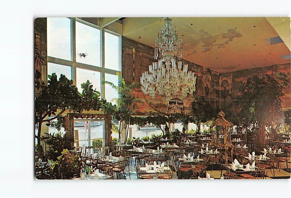 Postcard Creighton's Restaurant Sunrise Boulevard Fort Lauderdale Florida USA