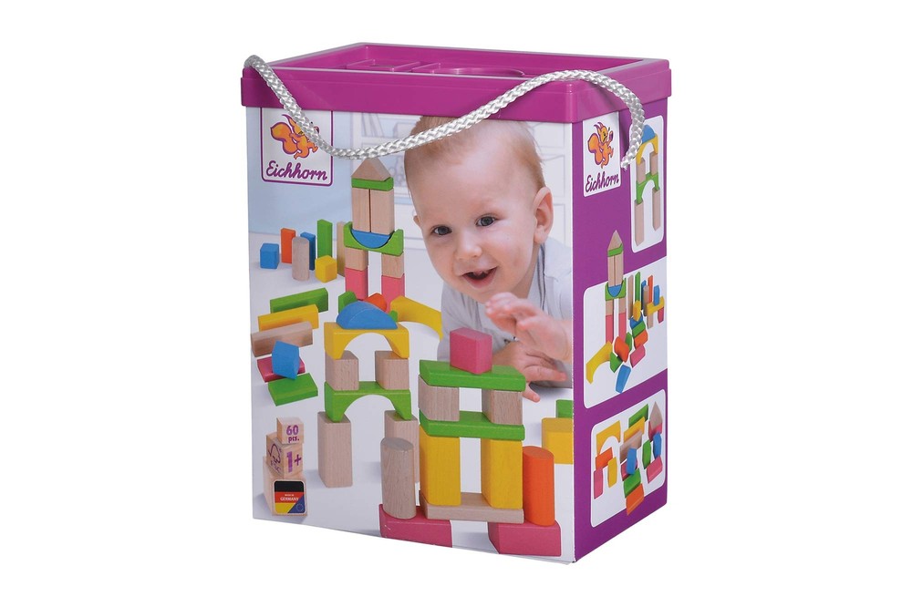 Eichhorn 100088021 EH 60 pieces, 25 mm, colourful, 30 natural stones, FSC 100%,