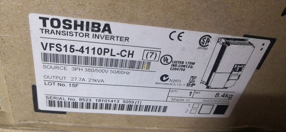 VFS15-4110PL-CH New Sealed TOSHIBA TRANSISTOR INVERTER VFS15-4110PL-CH