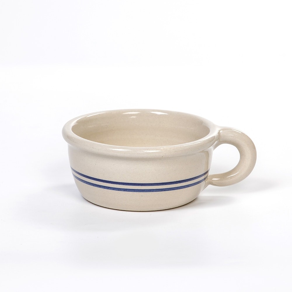 Martinez Pottery Heritage Blue Stripe Stoneware Small Chili Bowl