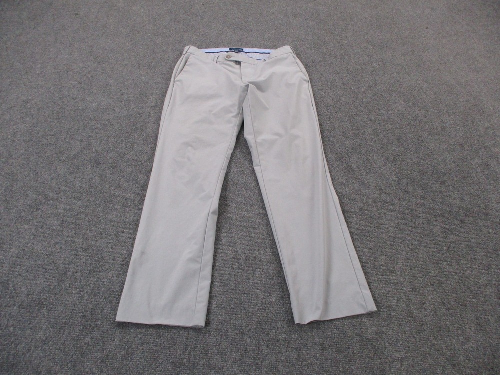Peter Millar Pants Mens 30 X 32 Gray Chino Casual Golf Stretch Straight Preppy