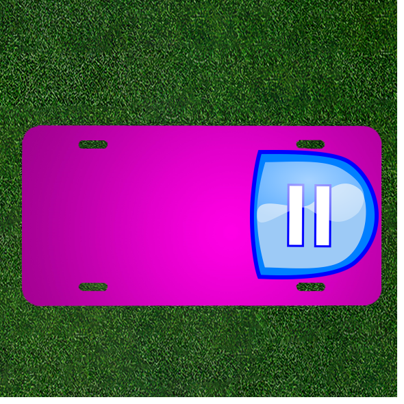 Custom Personalized Car License Plate with Name & Pause Recorder Button