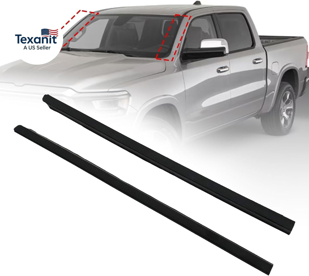 Front Windshield Molding Compatible with Dodge Ram 1500 2009-2022 Fit for Dodge