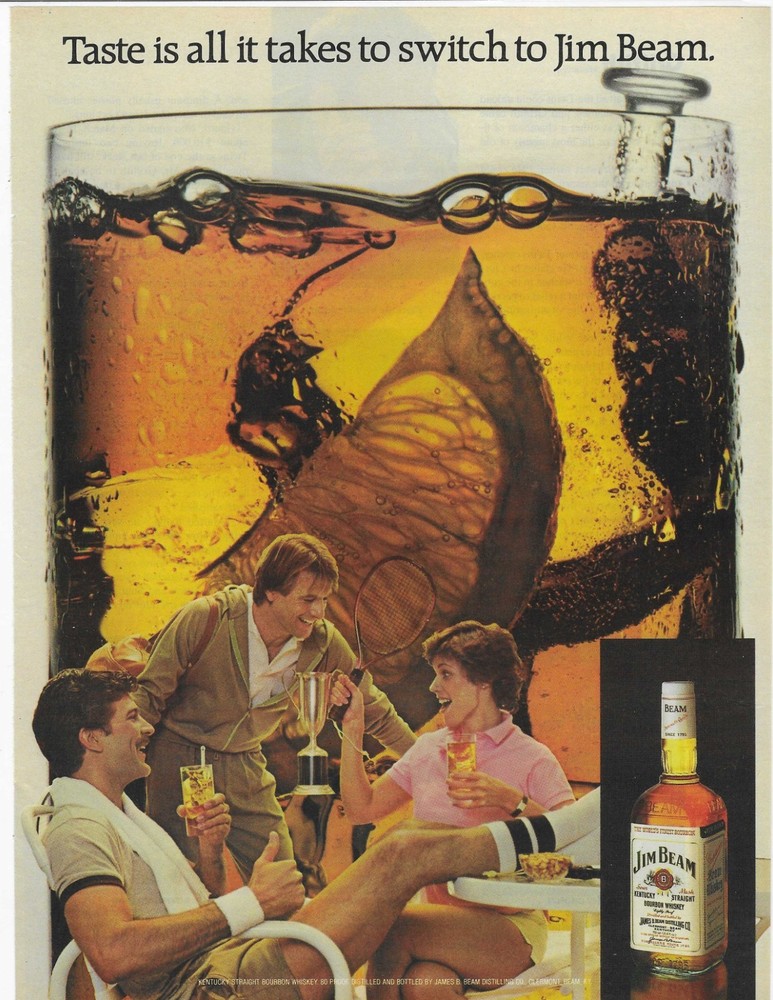 Jim Beam Kentucky Straight Bourbon Whiskey Original Print Ad