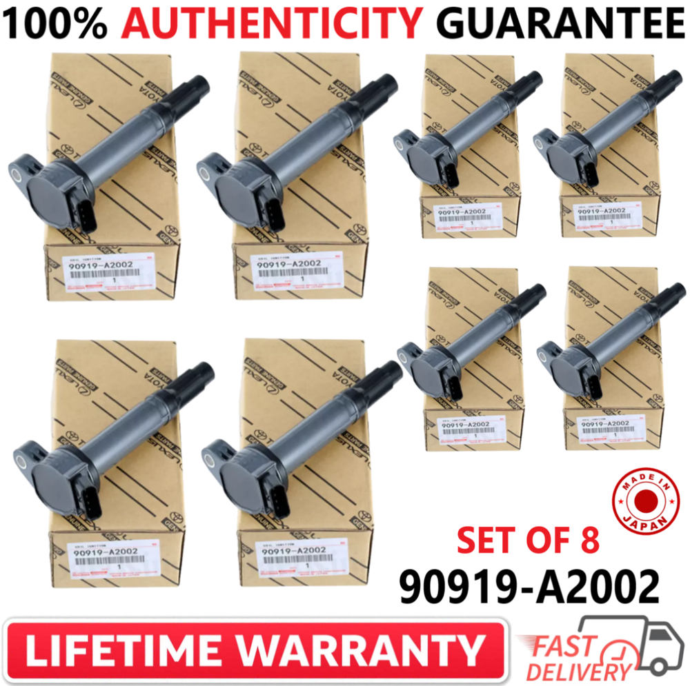 x8 NEW OEM DENSO Ignition Coils For 2005-22 Toyota & Lexus I4 V6 V8 90919-A2002