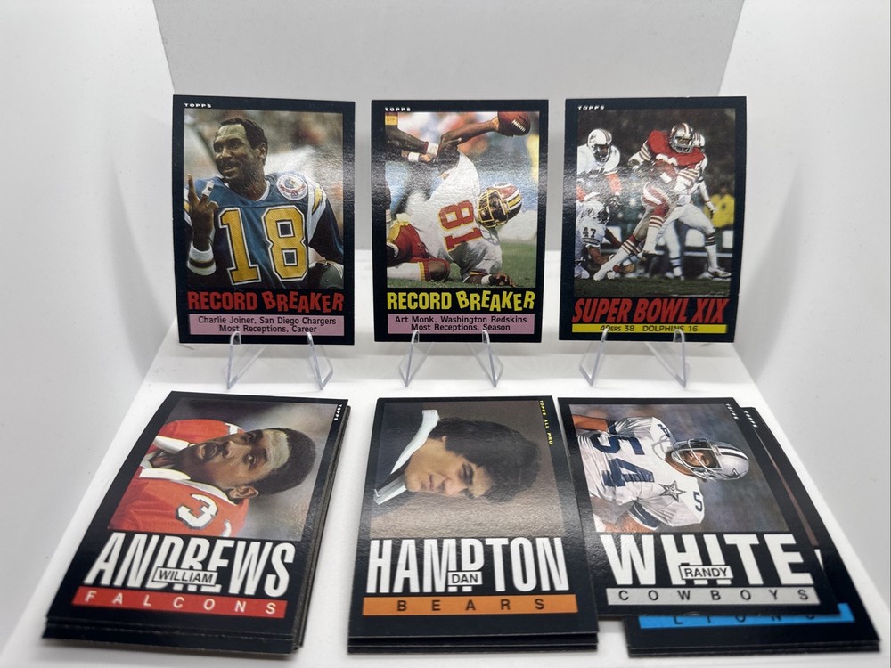 Lot 190 1985 Topps Football Cards Minor Stars & Commons Nr. Mt. Real Sharp