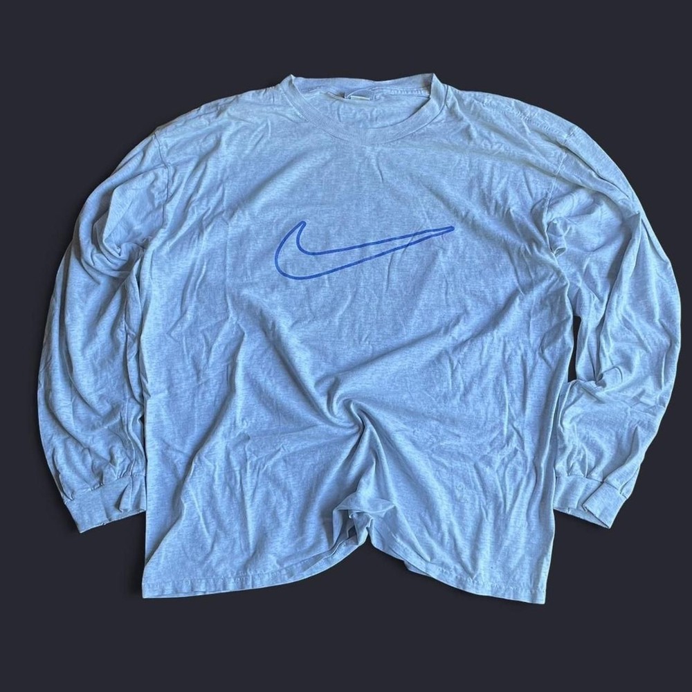 Vintage Nike Swoosh shirt mens XL long sleeve grey